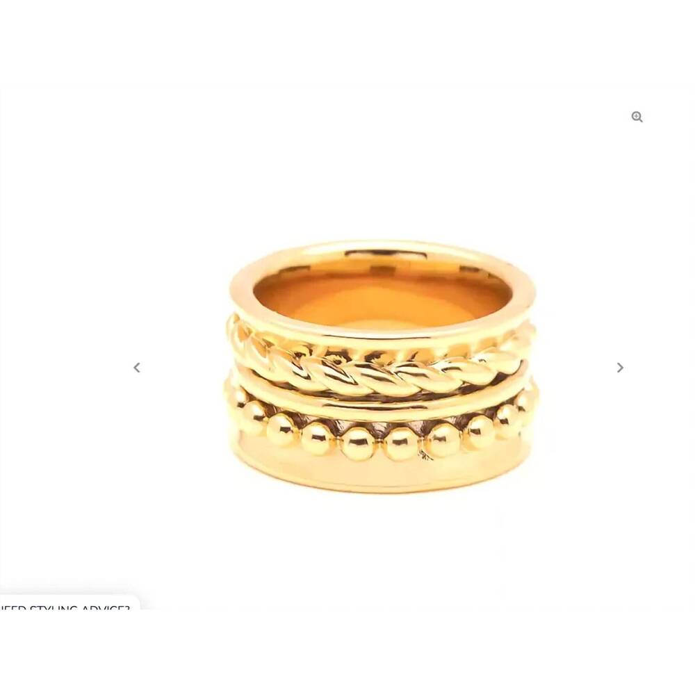 NEW SAHIRA women's taylor band ring in gold